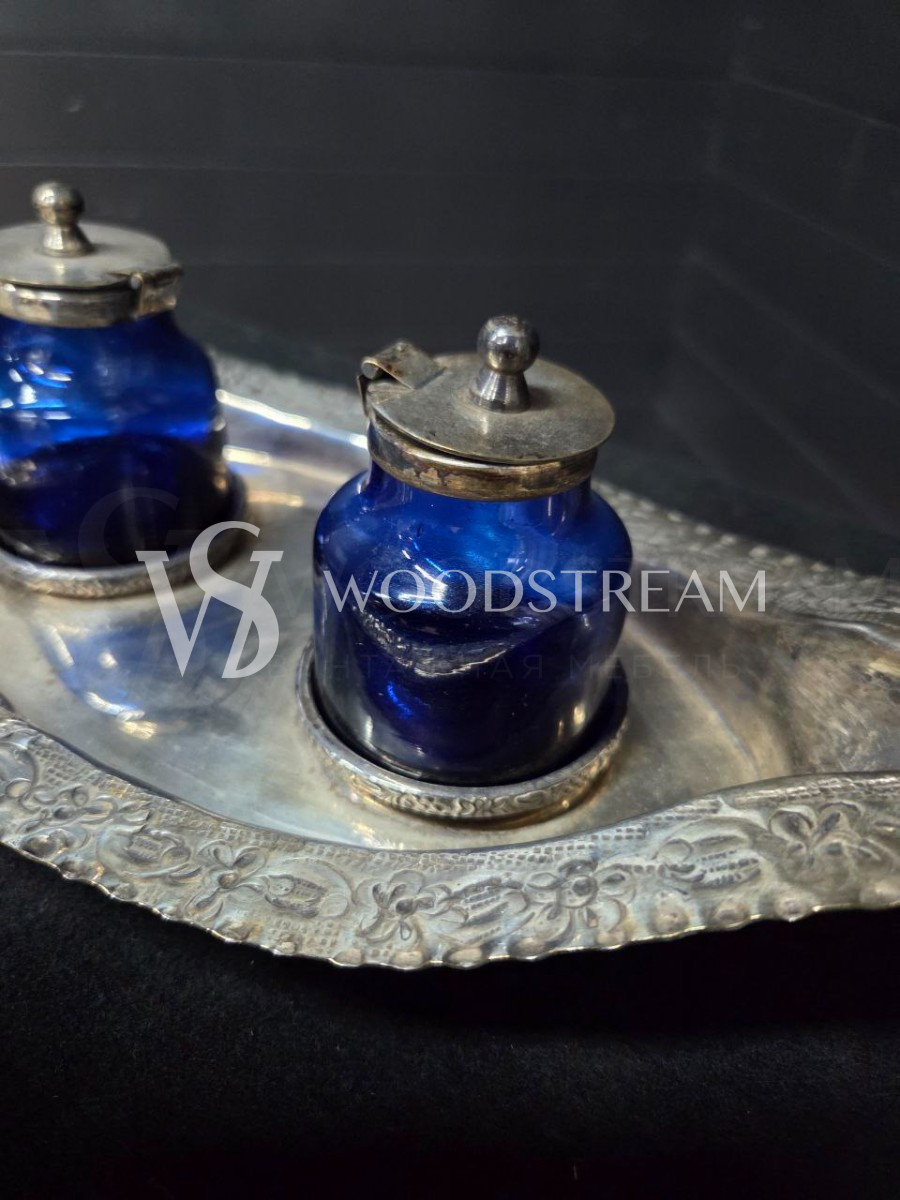 Набор: банка для специй/спецовница 2 штуки на подносе