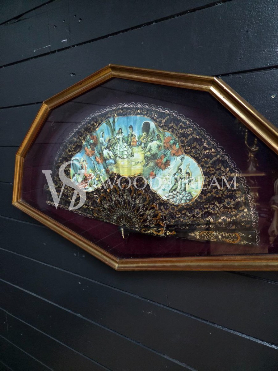 Веер настенный декоративный винтажный