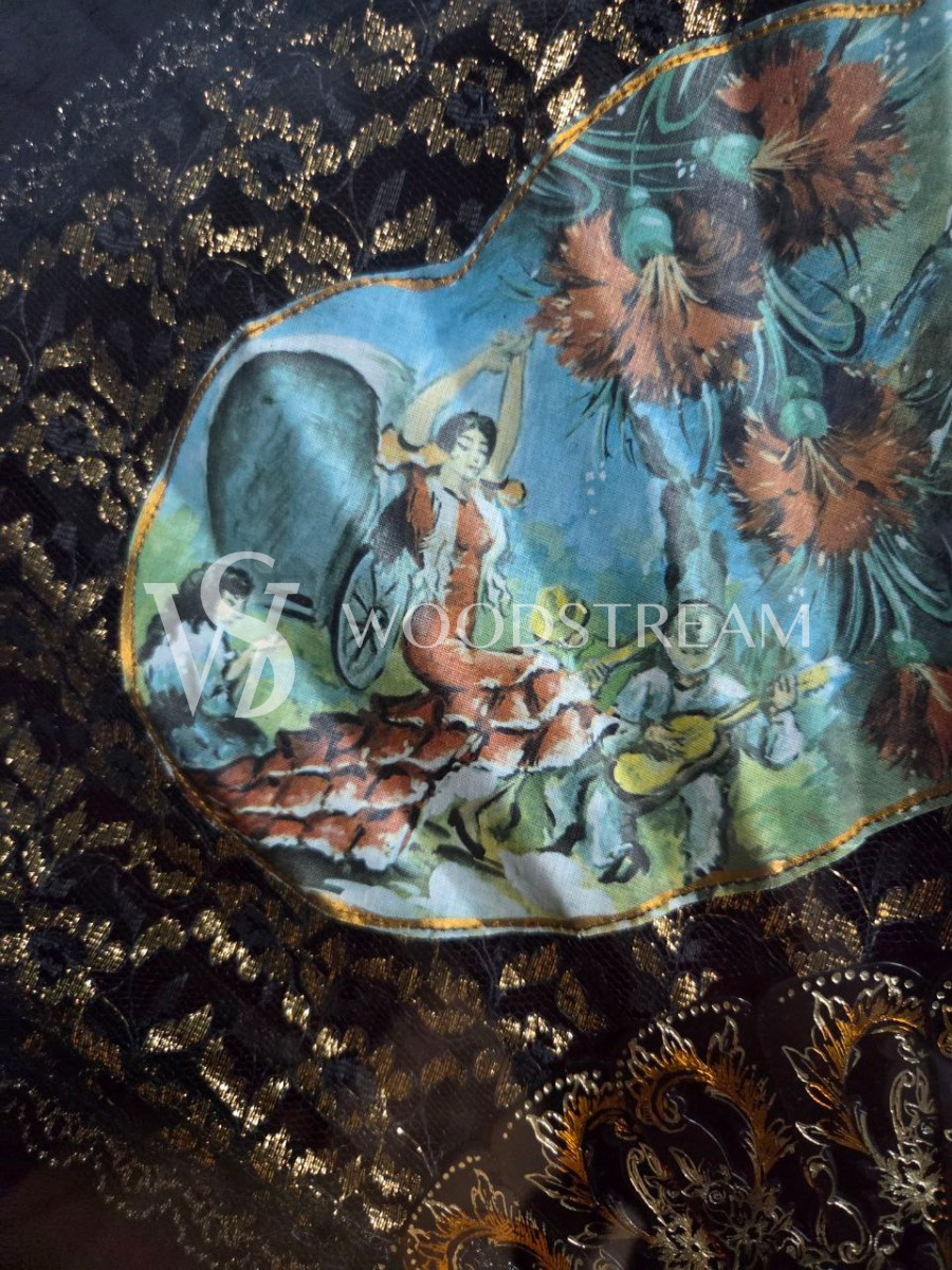 Веер настенный декоративный винтажный