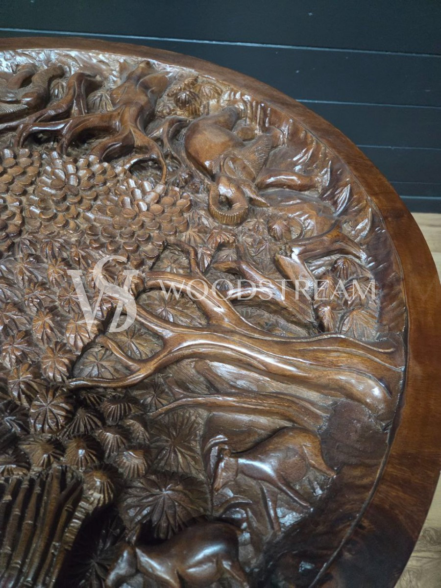 Комплект для чаепитий: Стол и Стул 4 штуки со Слонами