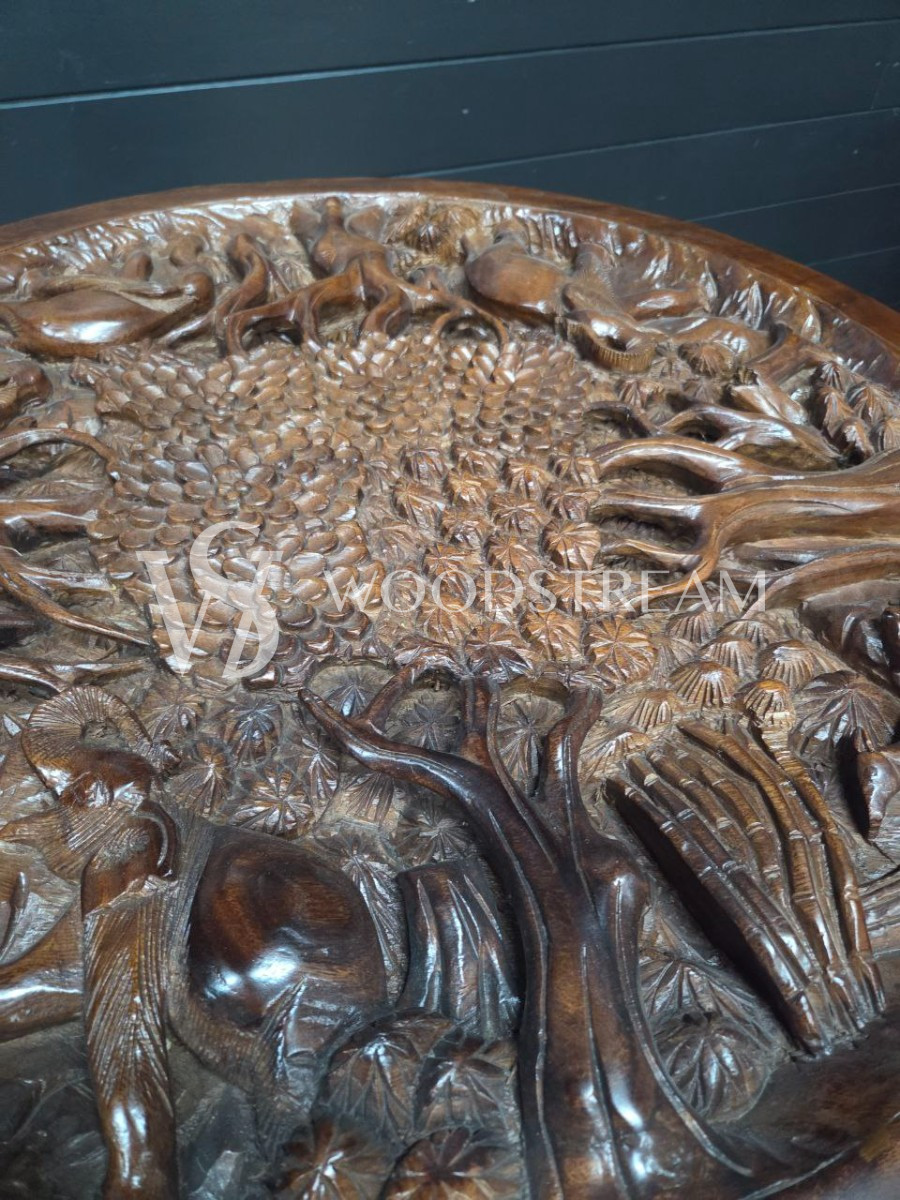 Комплект для чаепитий: Стол и Стул 4 штуки со Слонами