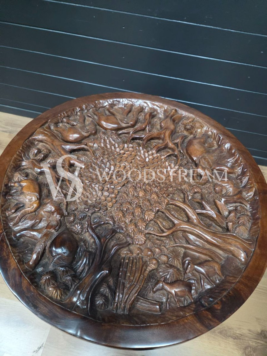 Комплект для чаепитий: Стол и Стул 4 штуки со Слонами