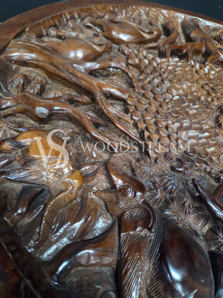 Комплект для чаепитий: Стол и Стул 4 штуки со Слонами