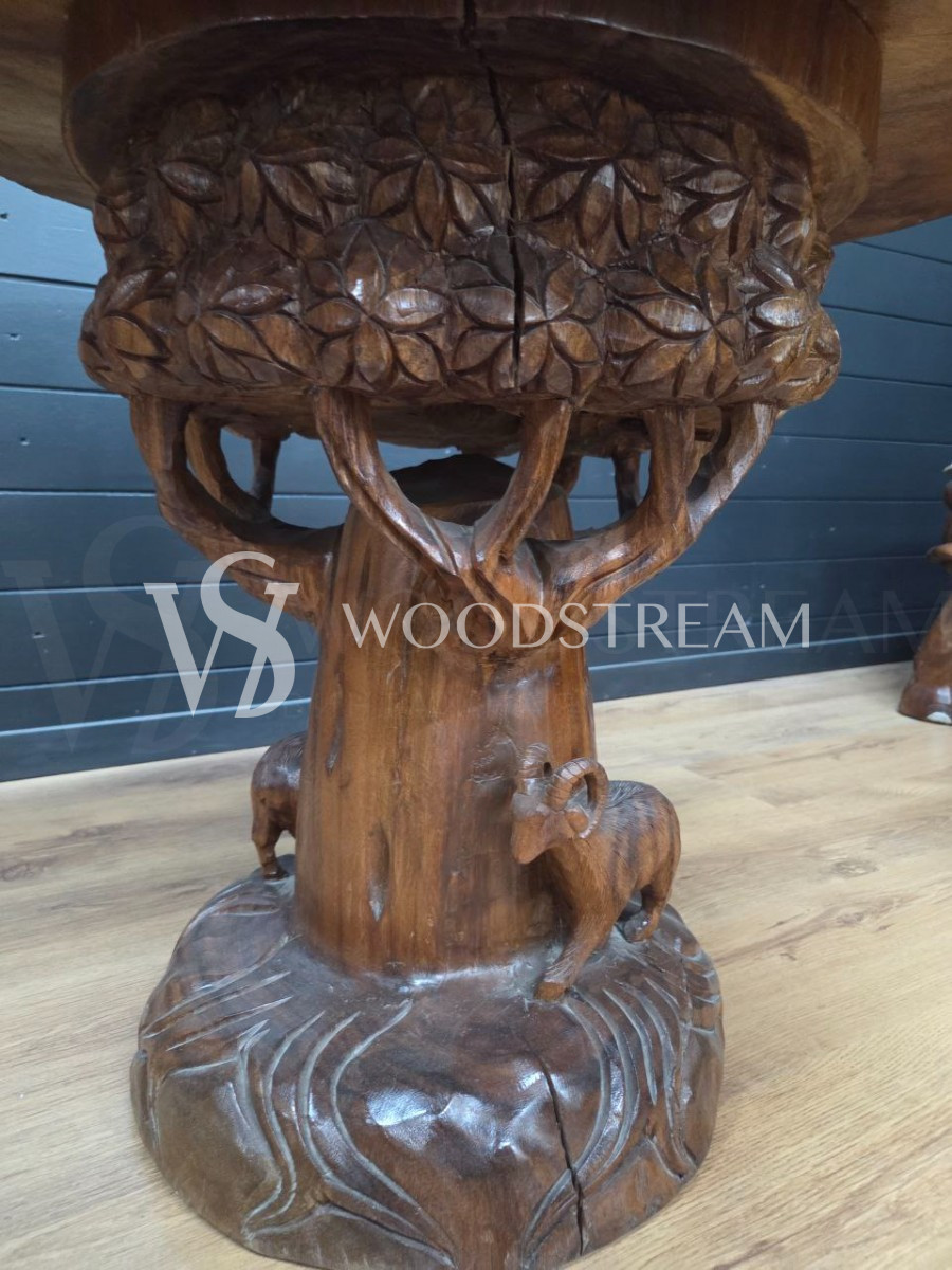 Комплект для чаепитий: Стол и Стул 4 штуки со Слонами