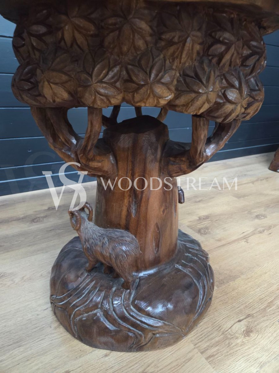 Комплект для чаепитий: Стол и Стул 4 штуки со Слонами