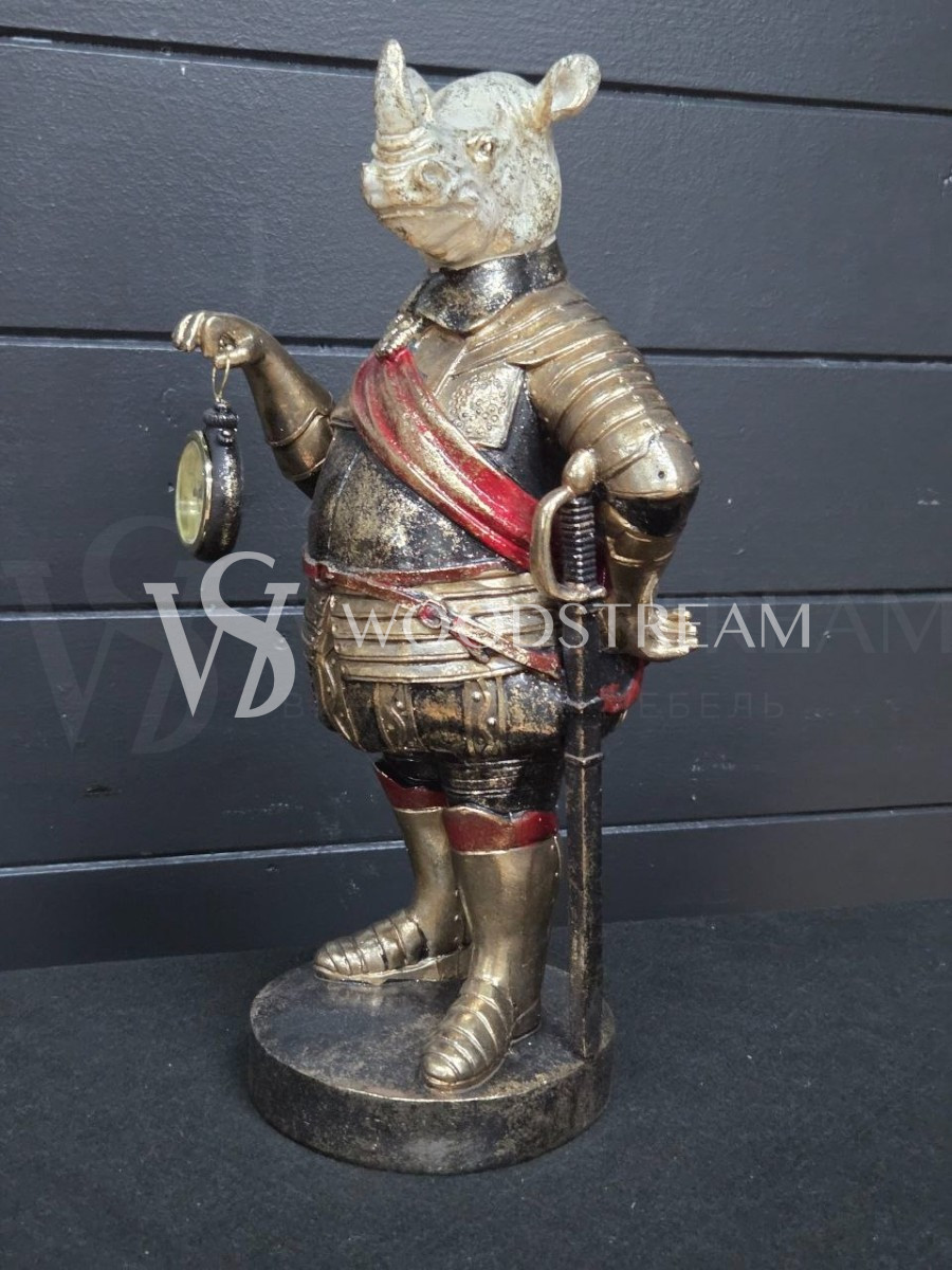 Часы/Скульптура в стиле Маккензи Чайлдс Носорог