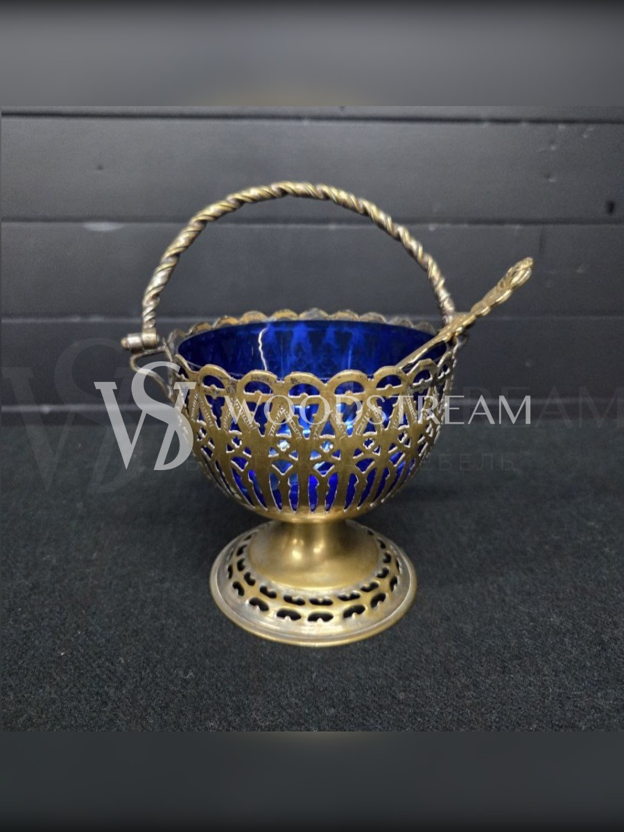 Ваза/Розетка/Икорница с ложкой винтажная