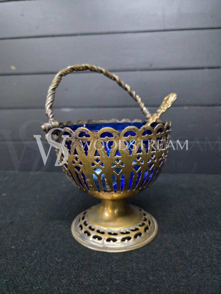 Ваза/Розетка/Икорница с ложкой винтажная