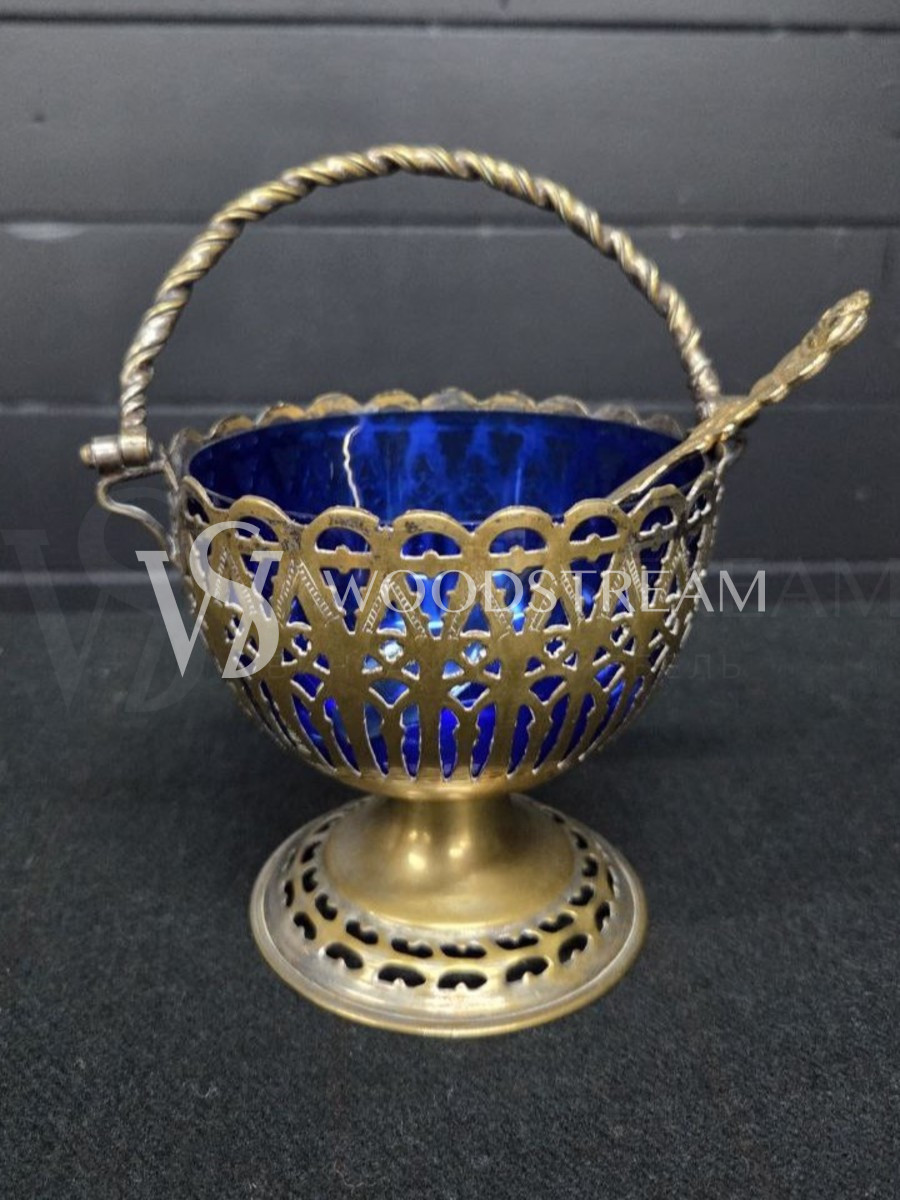 Ваза/Розетка/Икорница с ложкой винтажная