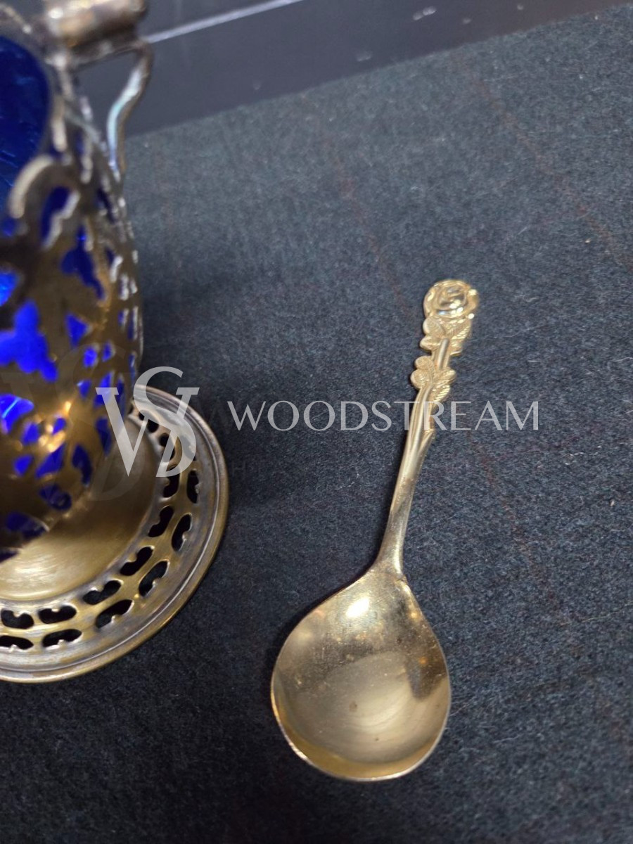 Ваза/Розетка/Икорница с ложкой винтажная