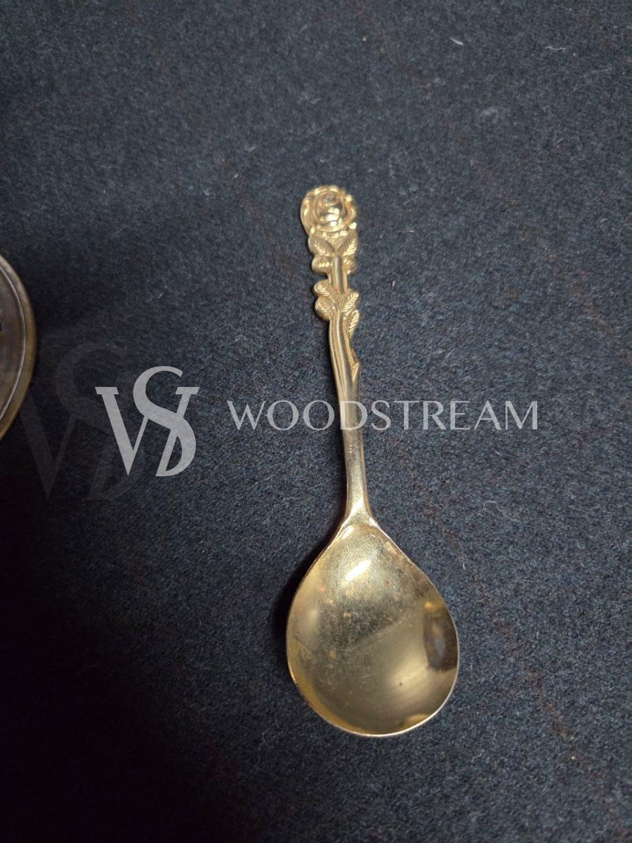 Ваза/Розетка/Икорница с ложкой винтажная