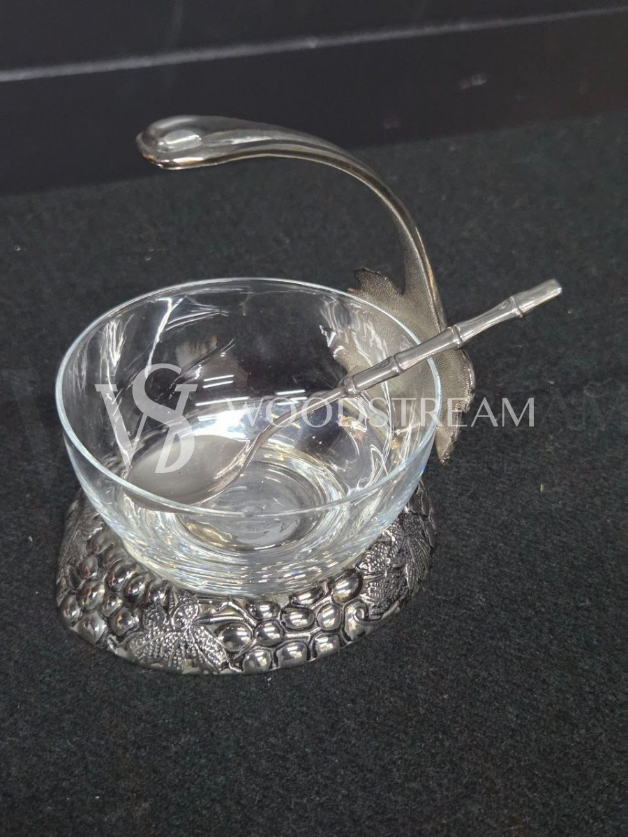 Ваза/Розетка/Сахарница с ложкой винтажная