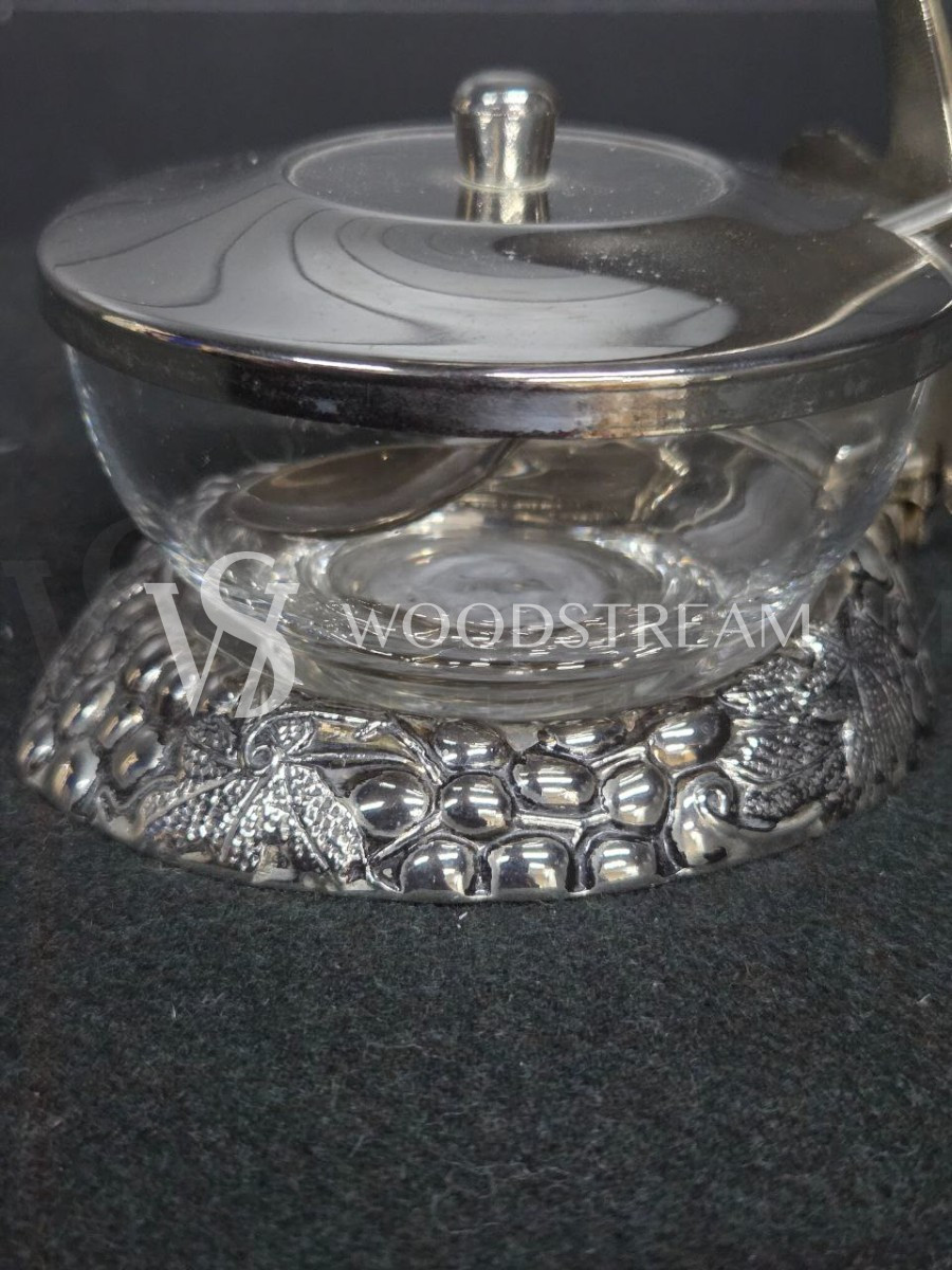 Ваза/Розетка/Сахарница с ложкой винтажная