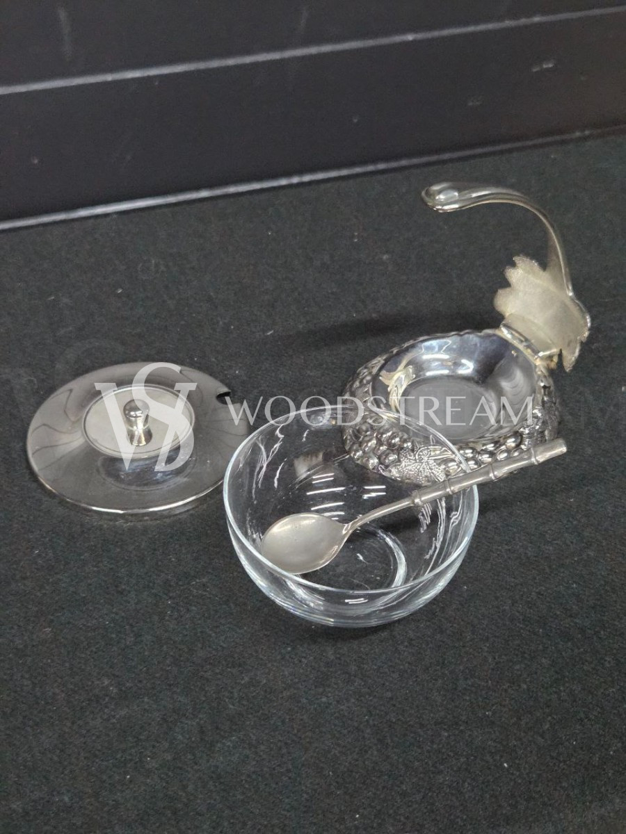 Ваза/Розетка/Сахарница с ложкой винтажная