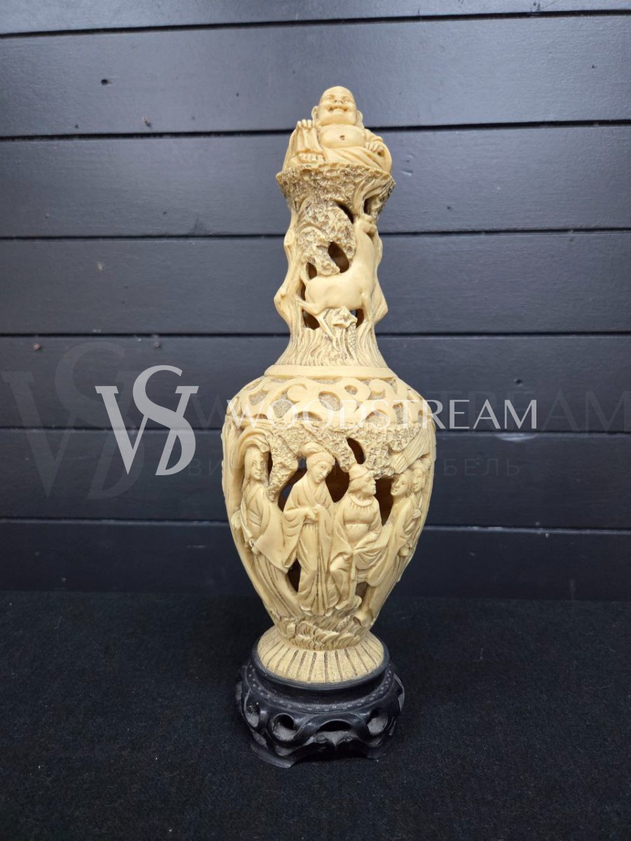 Ваза с крышкой декоративная в восточном стиле