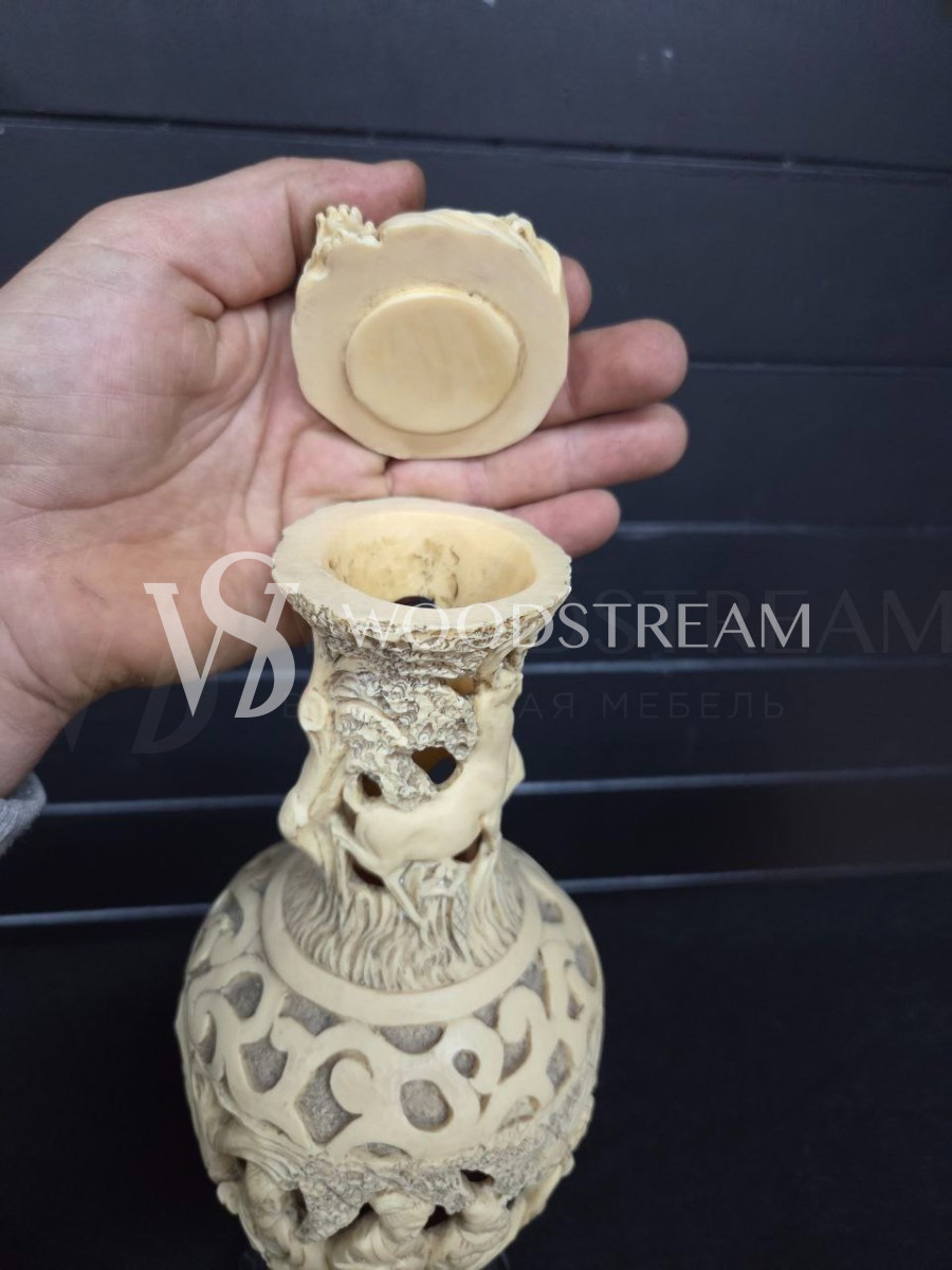 Ваза с крышкой декоративная в восточном стиле