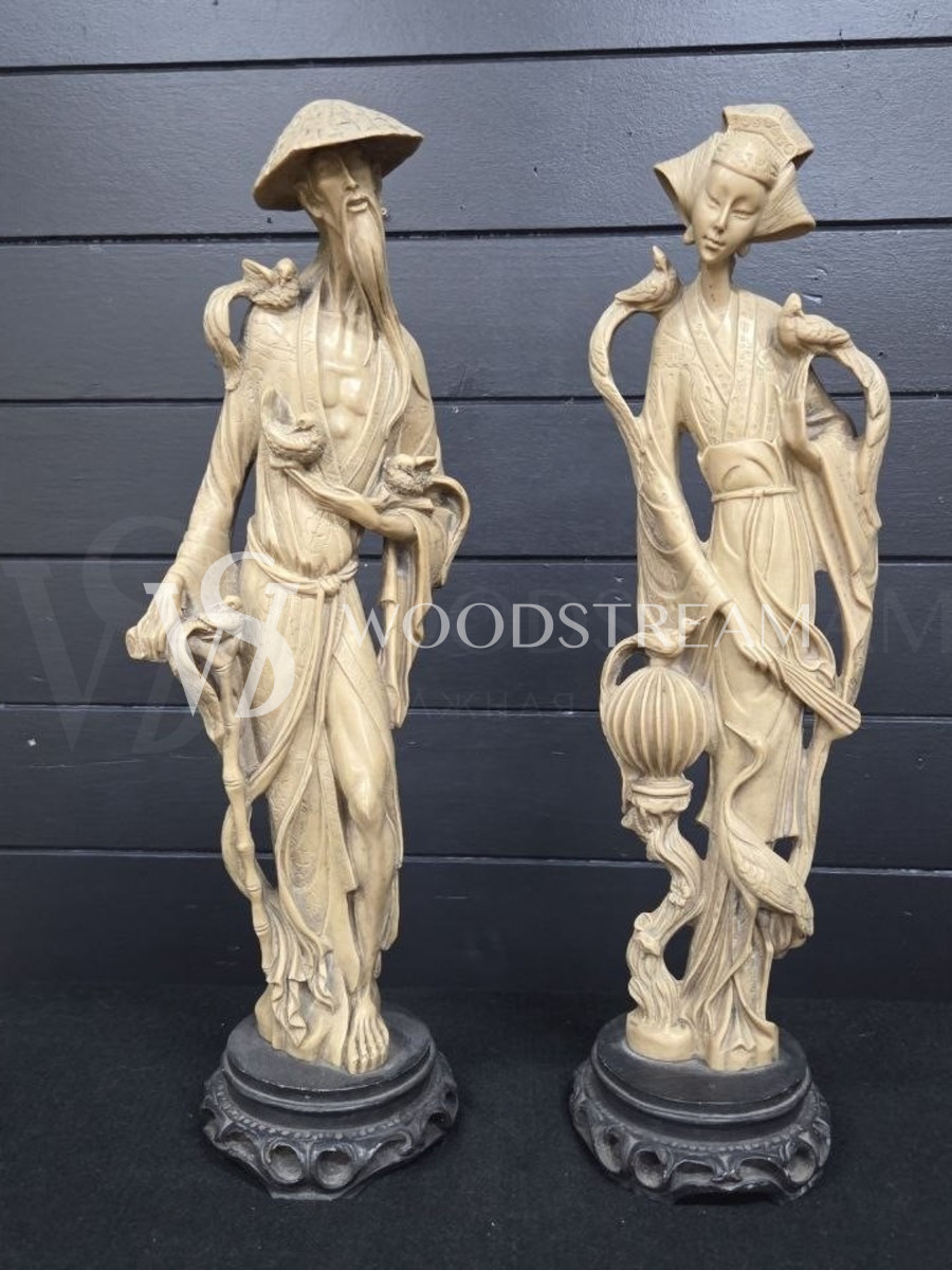 Скульптура/Статуэтка в восточном стиле 2 штуки Мужчина и Женщина