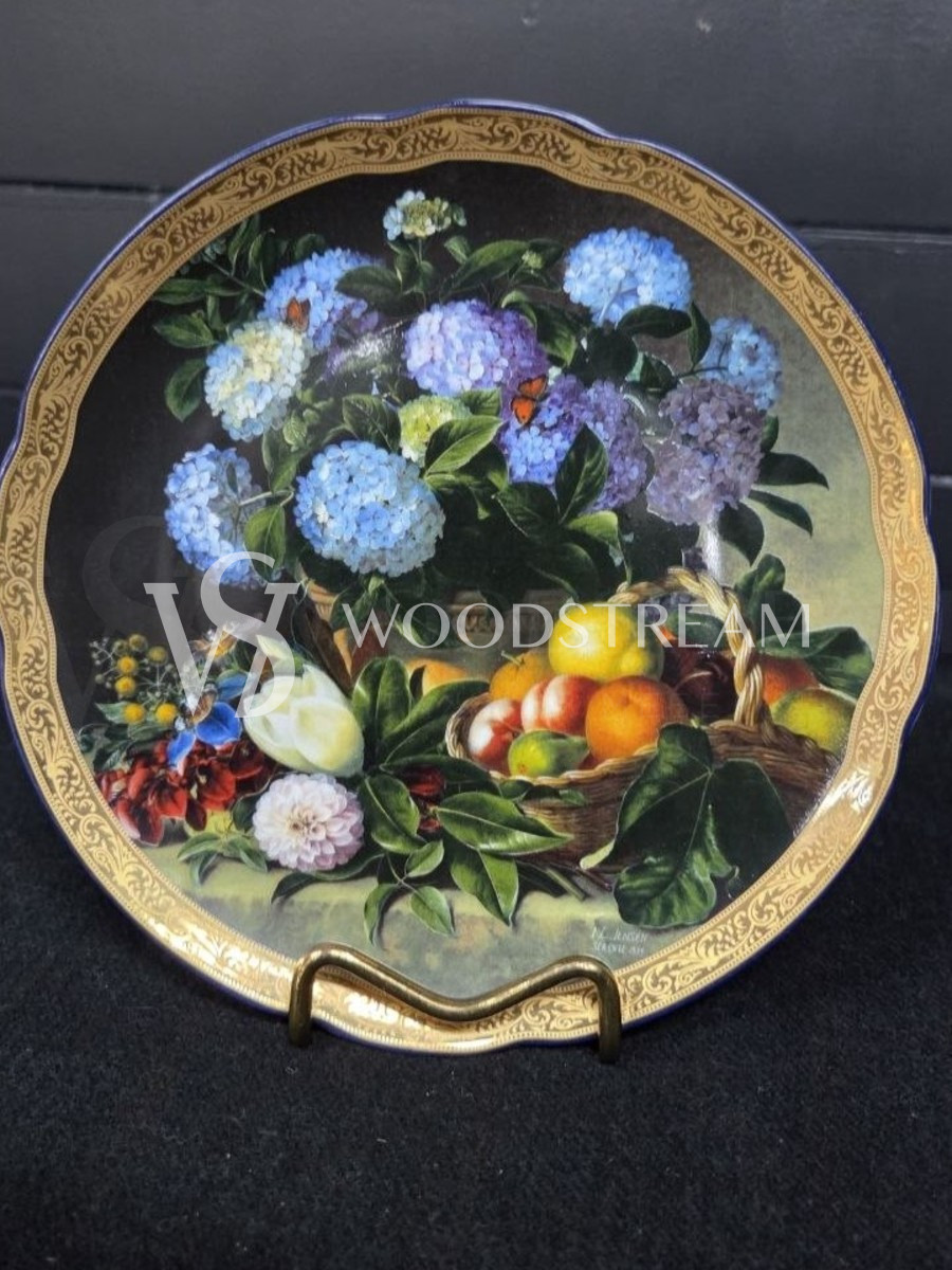 Тарелка декоративная винтажная Цветы