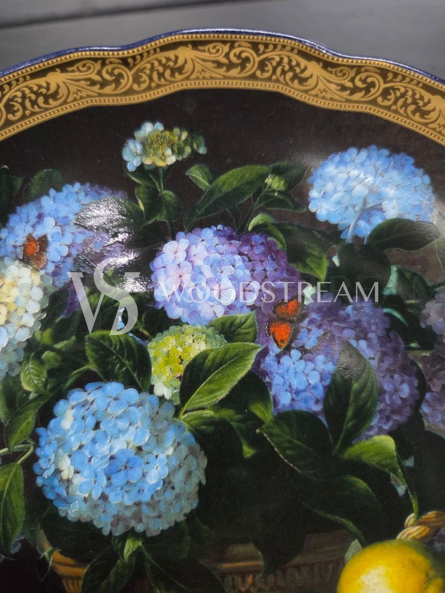 Тарелка декоративная винтажная Цветы