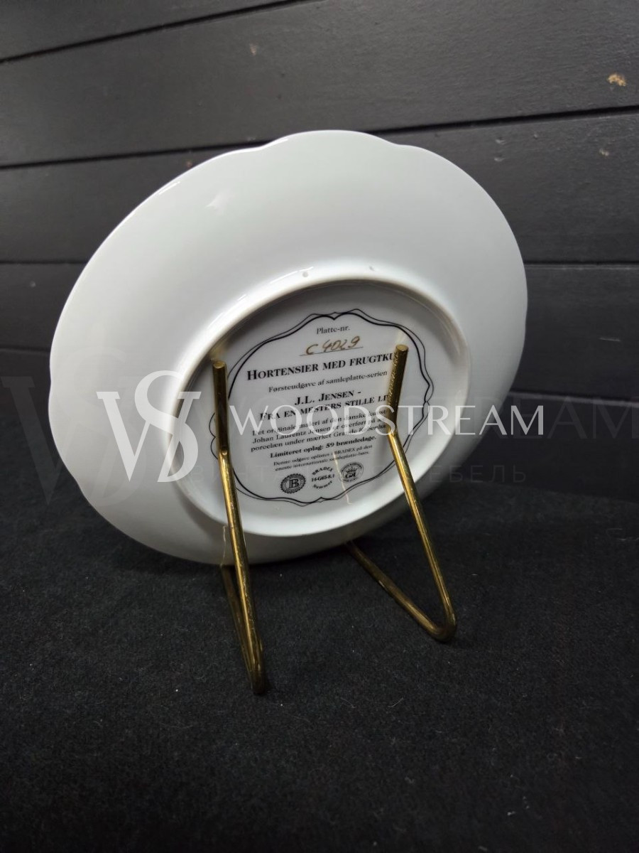 Тарелка декоративная винтажная Цветы