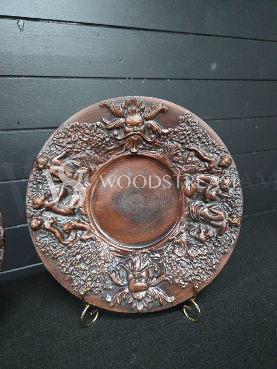 Тарелка декоративная/Чеканка винтажная 2 штуки