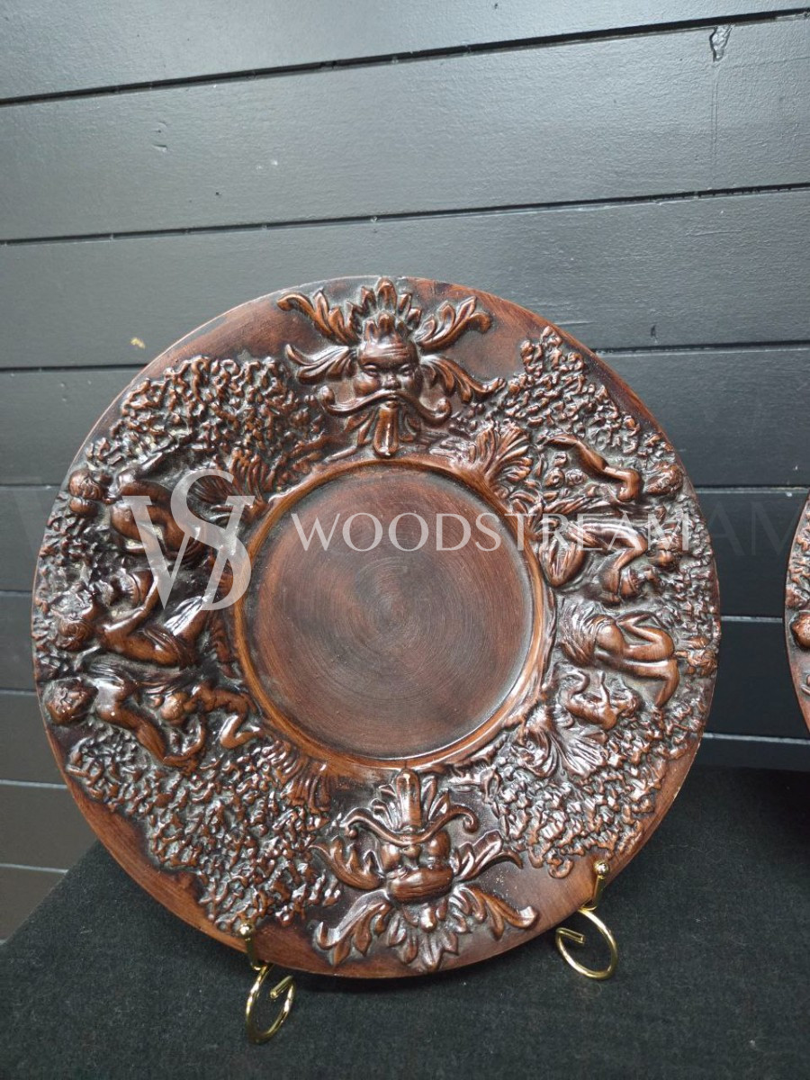 Тарелка декоративная/Чеканка винтажная 2 штуки