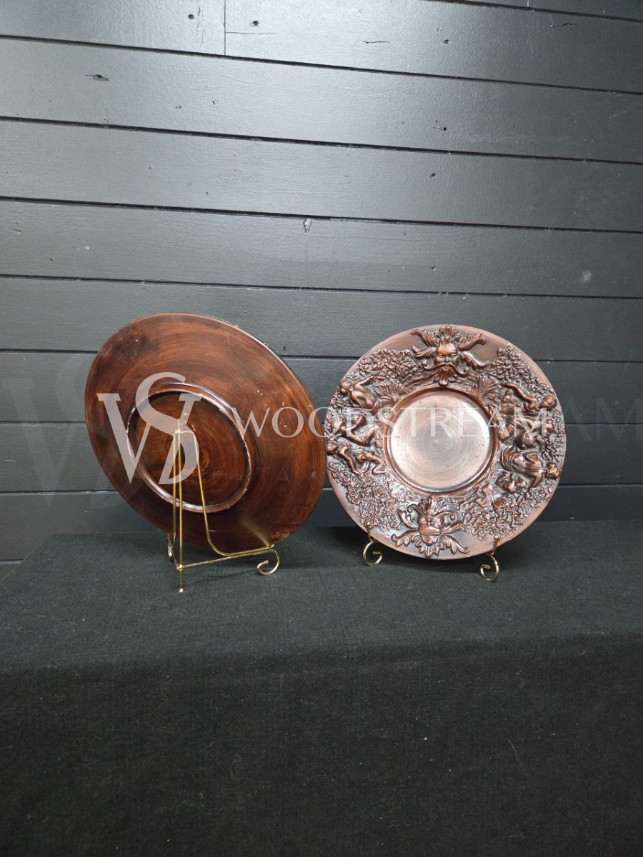 Тарелка декоративная/Чеканка винтажная 2 штуки