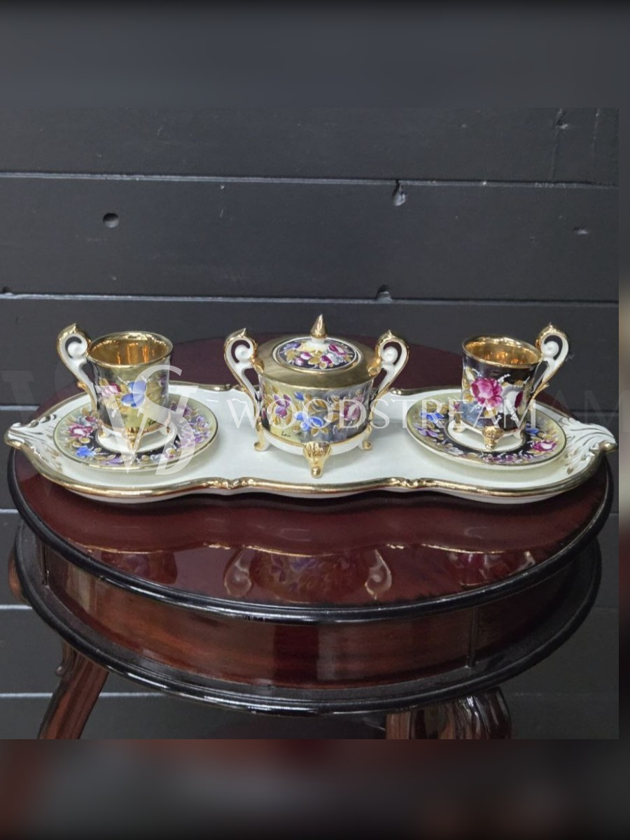 Сервиз чайный/кофейный на 2 персоны на подносе Каподимонте