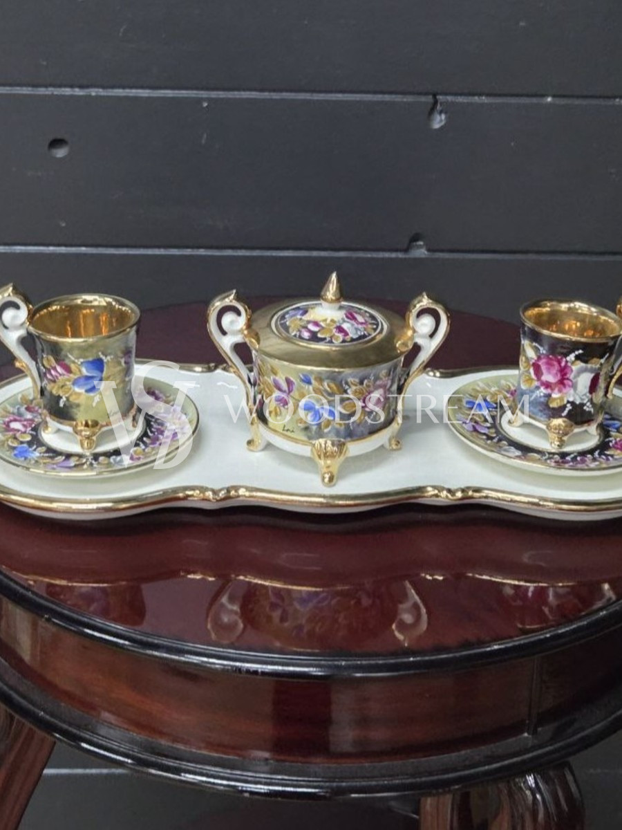 Сервиз чайный/кофейный на 2 персоны на подносе Каподимонте