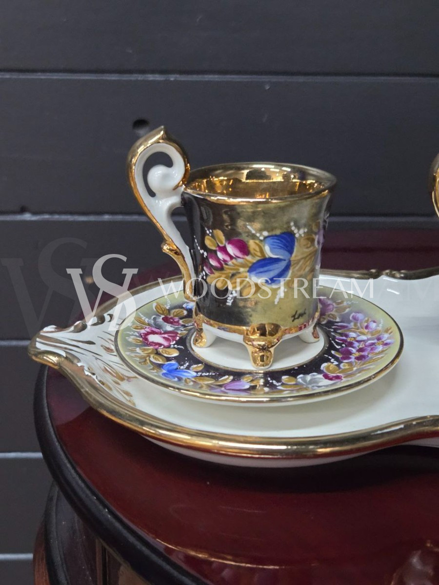 Сервиз чайный/кофейный на 2 персоны на подносе Каподимонте