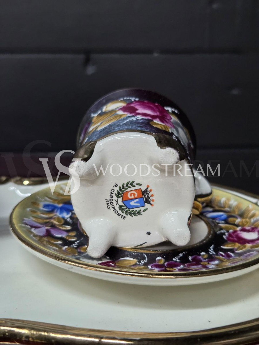 Сервиз чайный/кофейный на 2 персоны на подносе Каподимонте