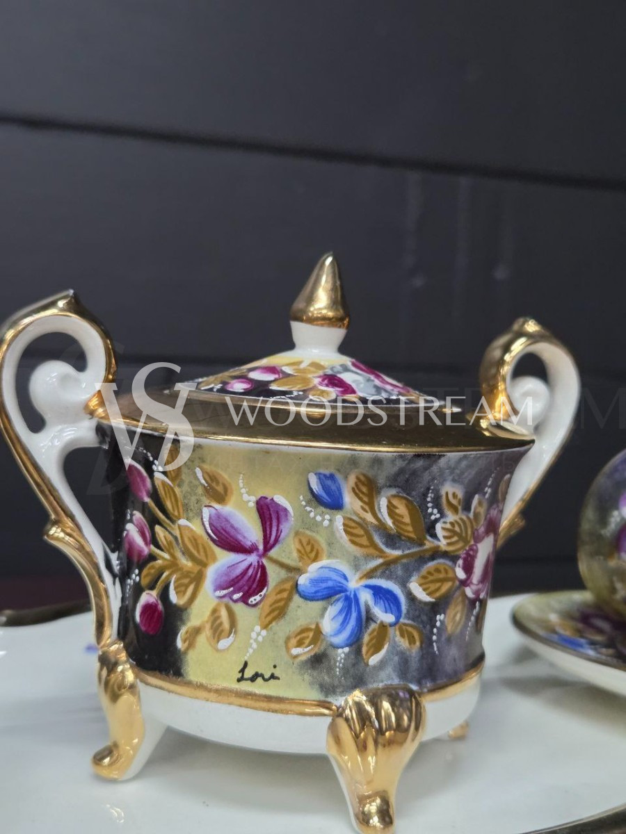 Сервиз чайный/кофейный на 2 персоны на подносе Каподимонте