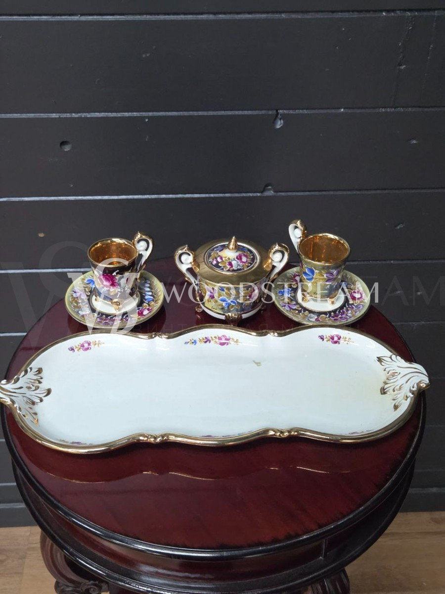 Сервиз чайный/кофейный на 2 персоны на подносе Каподимонте