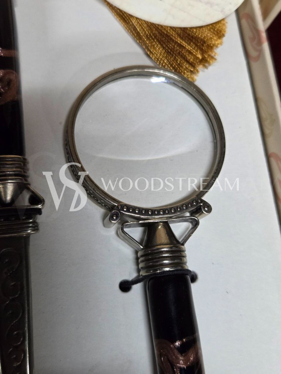 Набор кабинетный Нож и Лупа в оригинальной упаковке Bortoletti