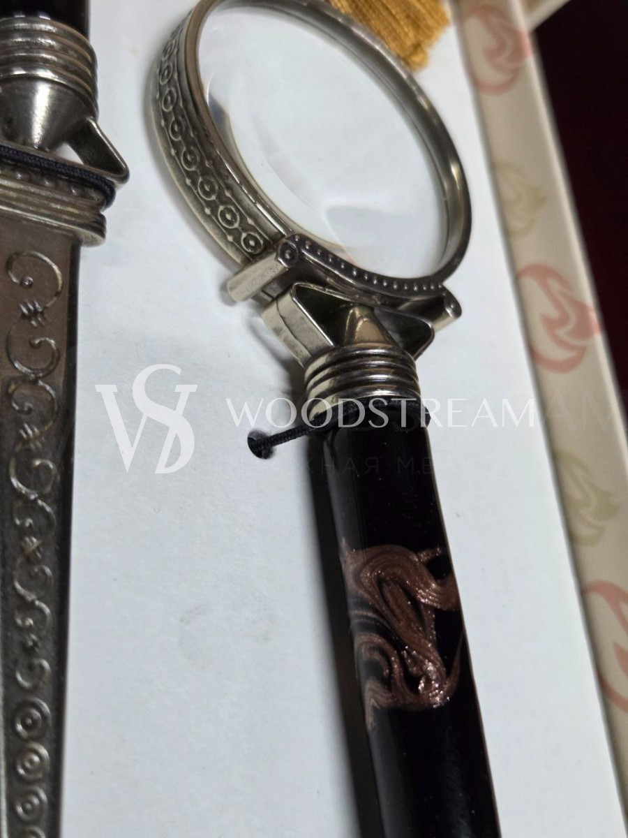 Набор кабинетный Нож и Лупа в оригинальной упаковке Bortoletti