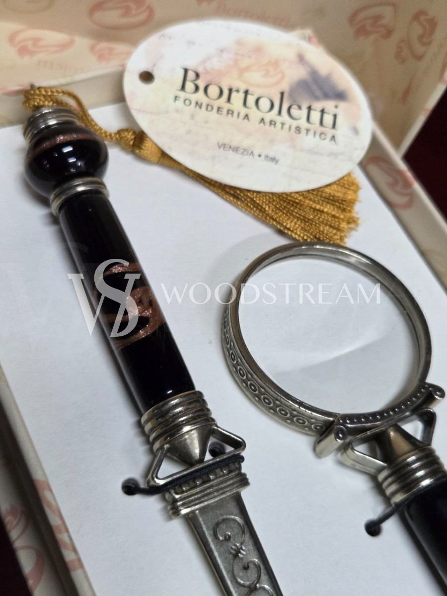 Набор кабинетный Нож и Лупа в оригинальной упаковке Bortoletti