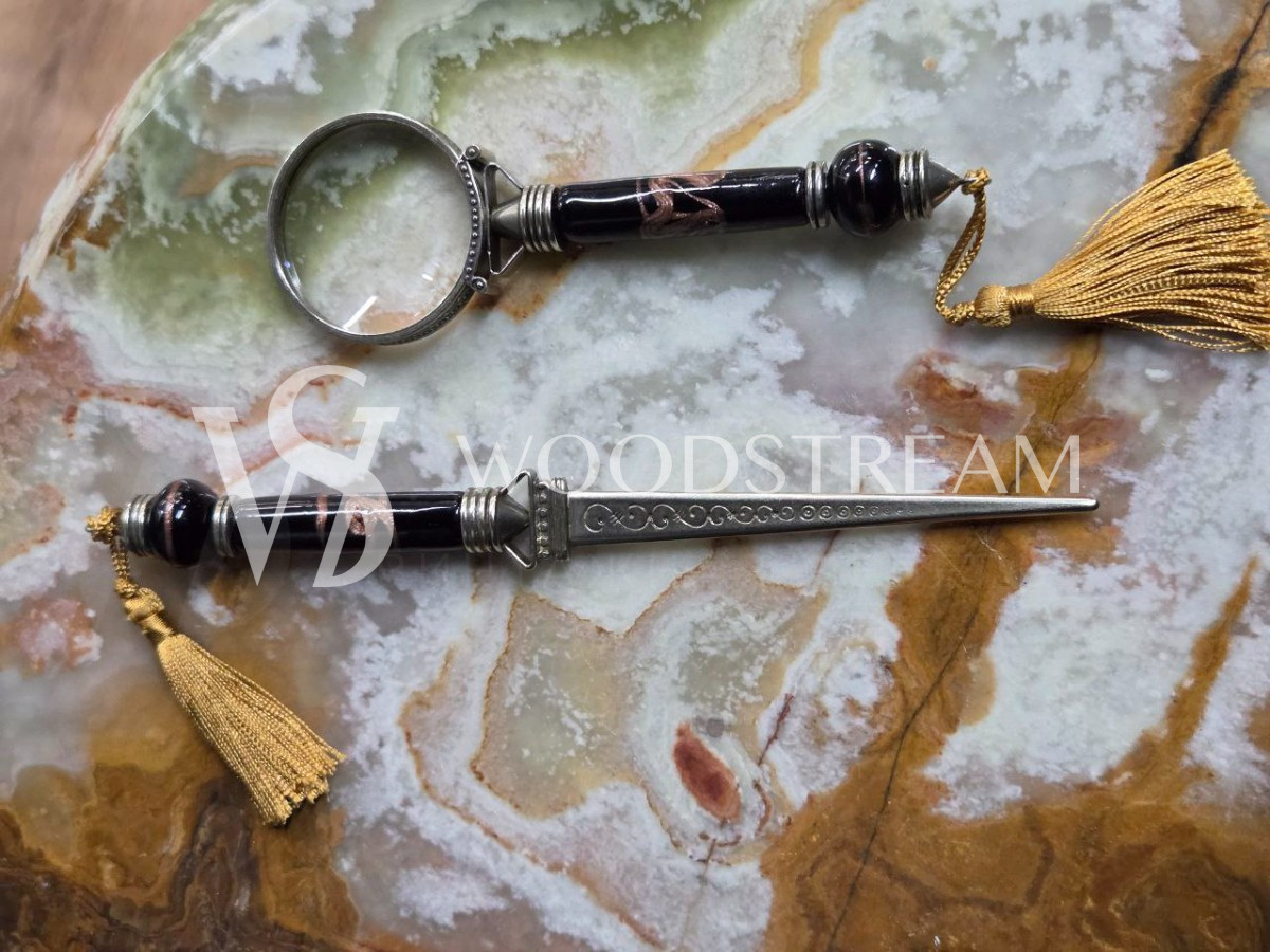 Набор кабинетный Нож и Лупа в оригинальной упаковке Bortoletti