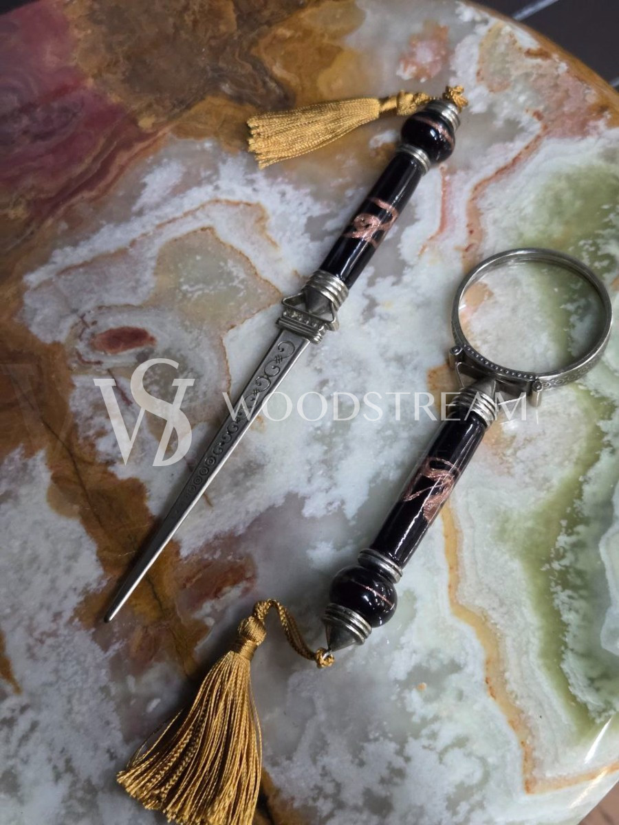 Набор кабинетный Нож и Лупа в оригинальной упаковке Bortoletti