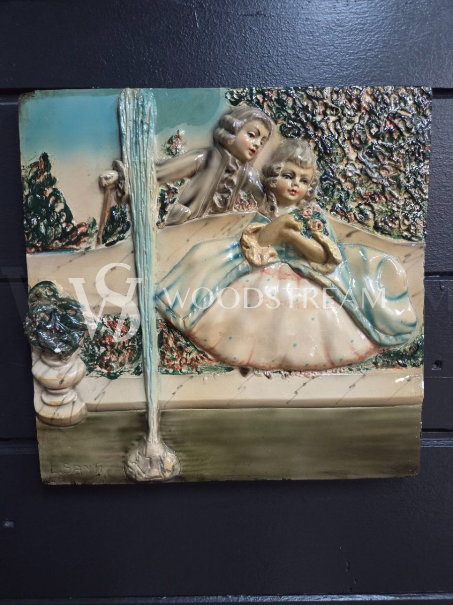 Картина/Панно/Барельеф с галантной сценой 2 штуки