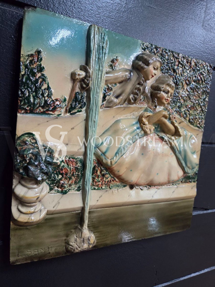 Картина/Панно/Барельеф с галантной сценой 2 штуки