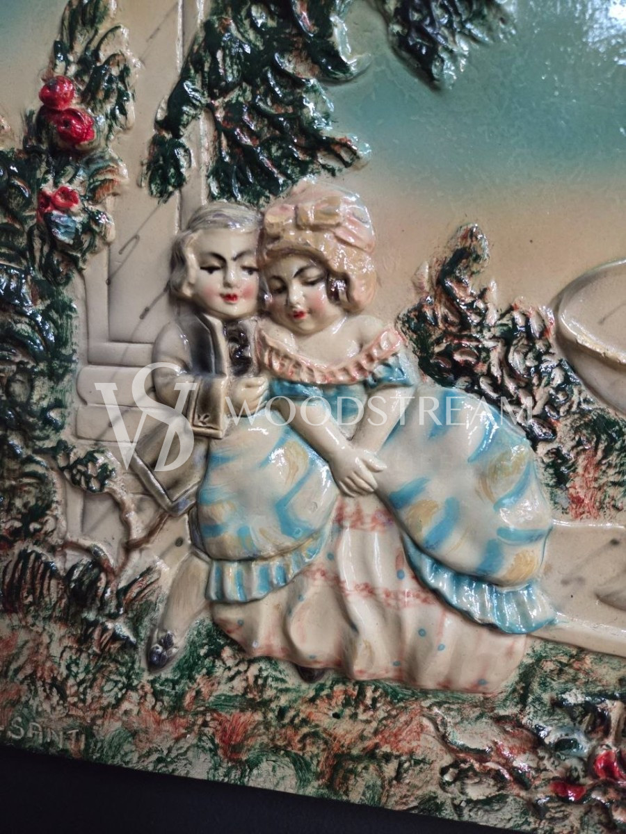 Картина/Панно/Барельеф с галантной сценой 2 штуки