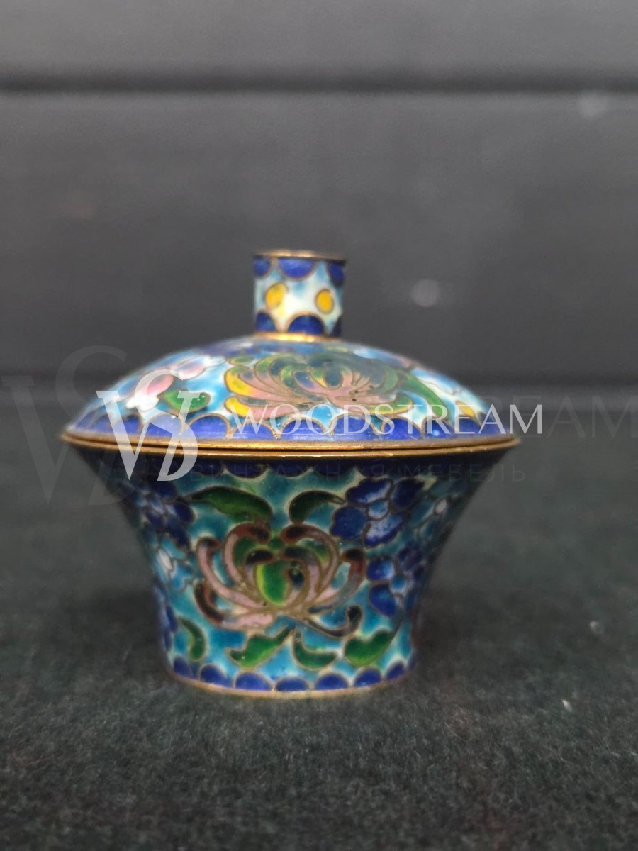 Ваза с крышкой декоративная Клуазоне