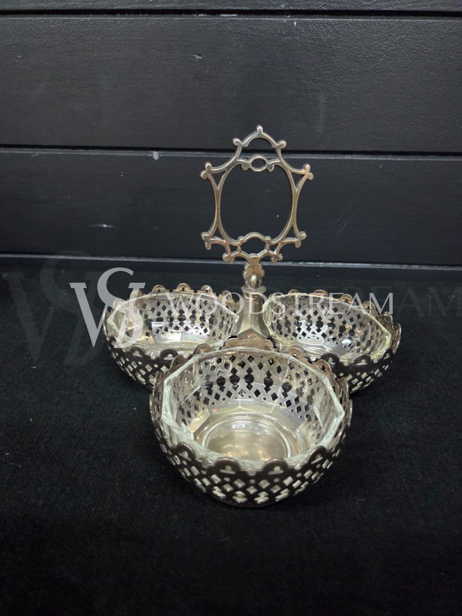 Соусница/Менажница на подставке винтажная