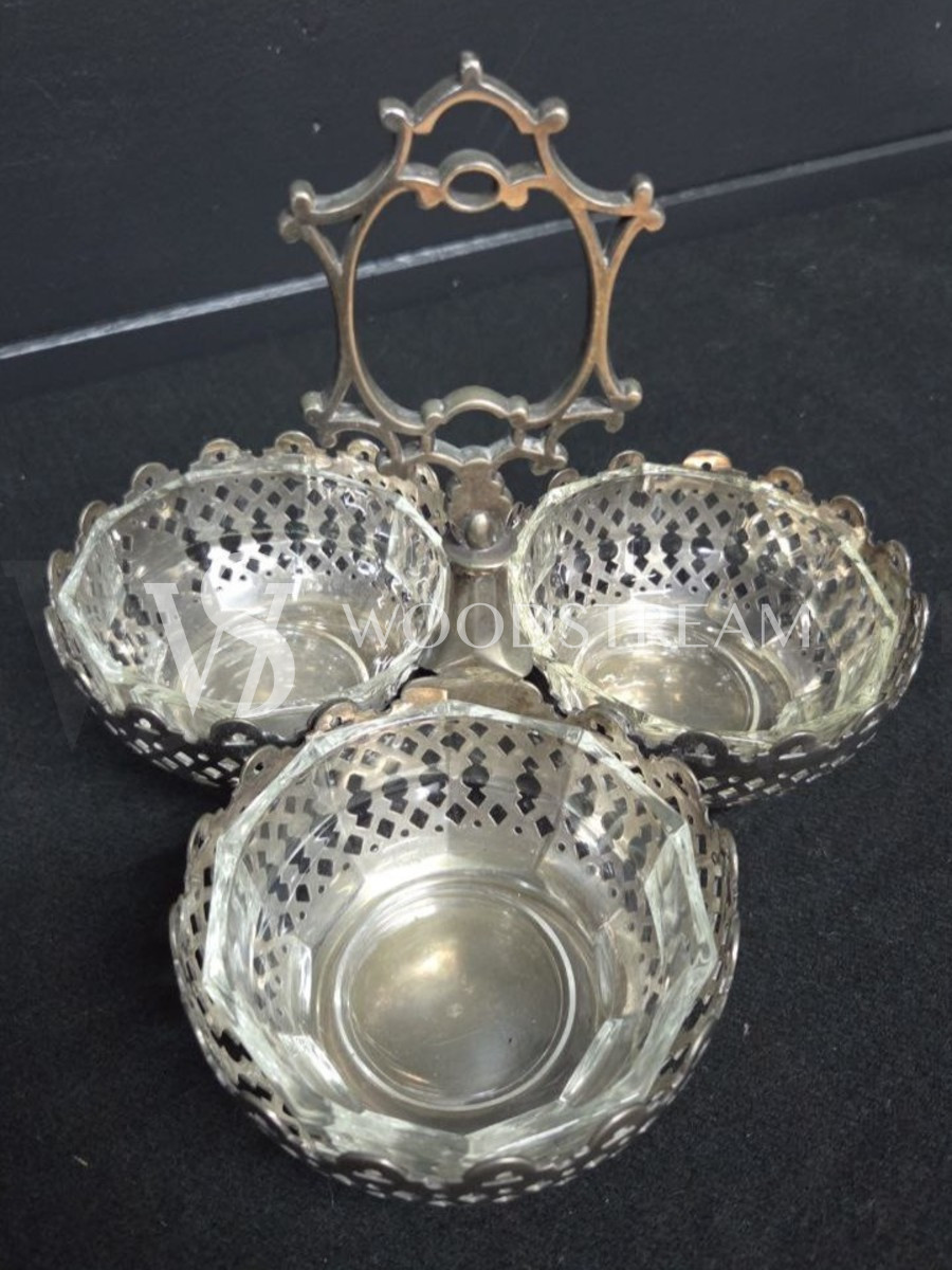 Соусница/Менажница на подставке винтажная