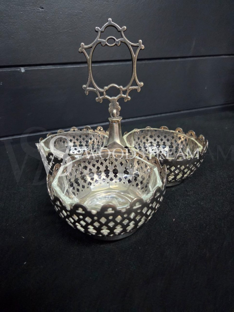 Соусница/Менажница на подставке винтажная