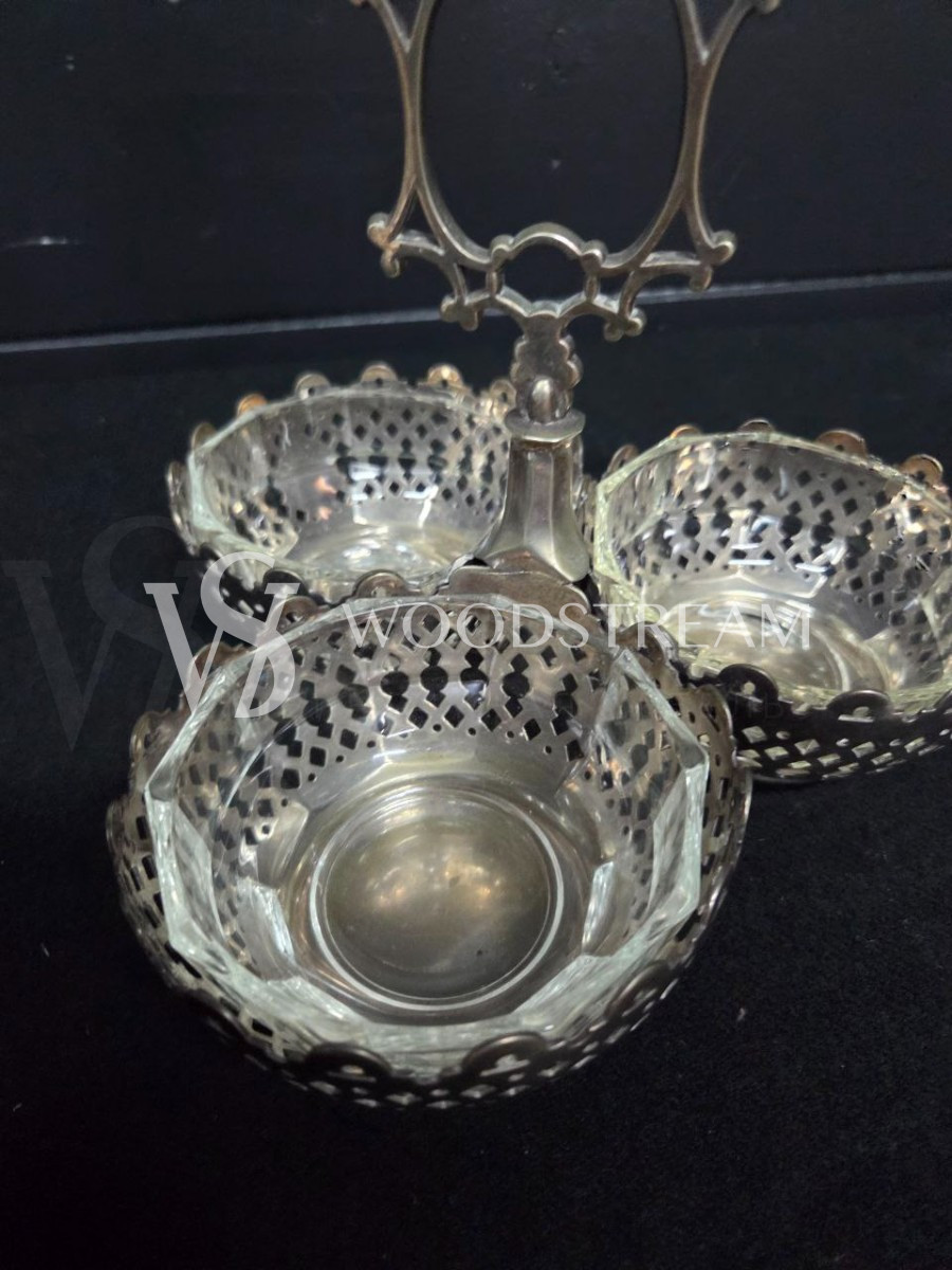 Соусница/Менажница на подставке винтажная