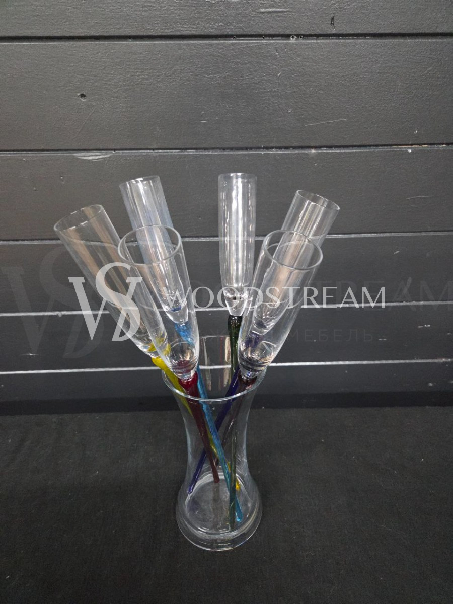 Набор для шампанского: Ваза/Стакан и фужер/бокал 6 штук