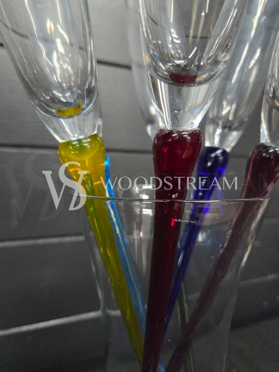 Набор для шампанского: Ваза/Стакан и фужер/бокал 6 штук