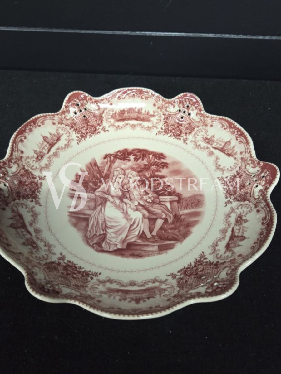 Тарелка/Блюдо винтажное с галантной сценой