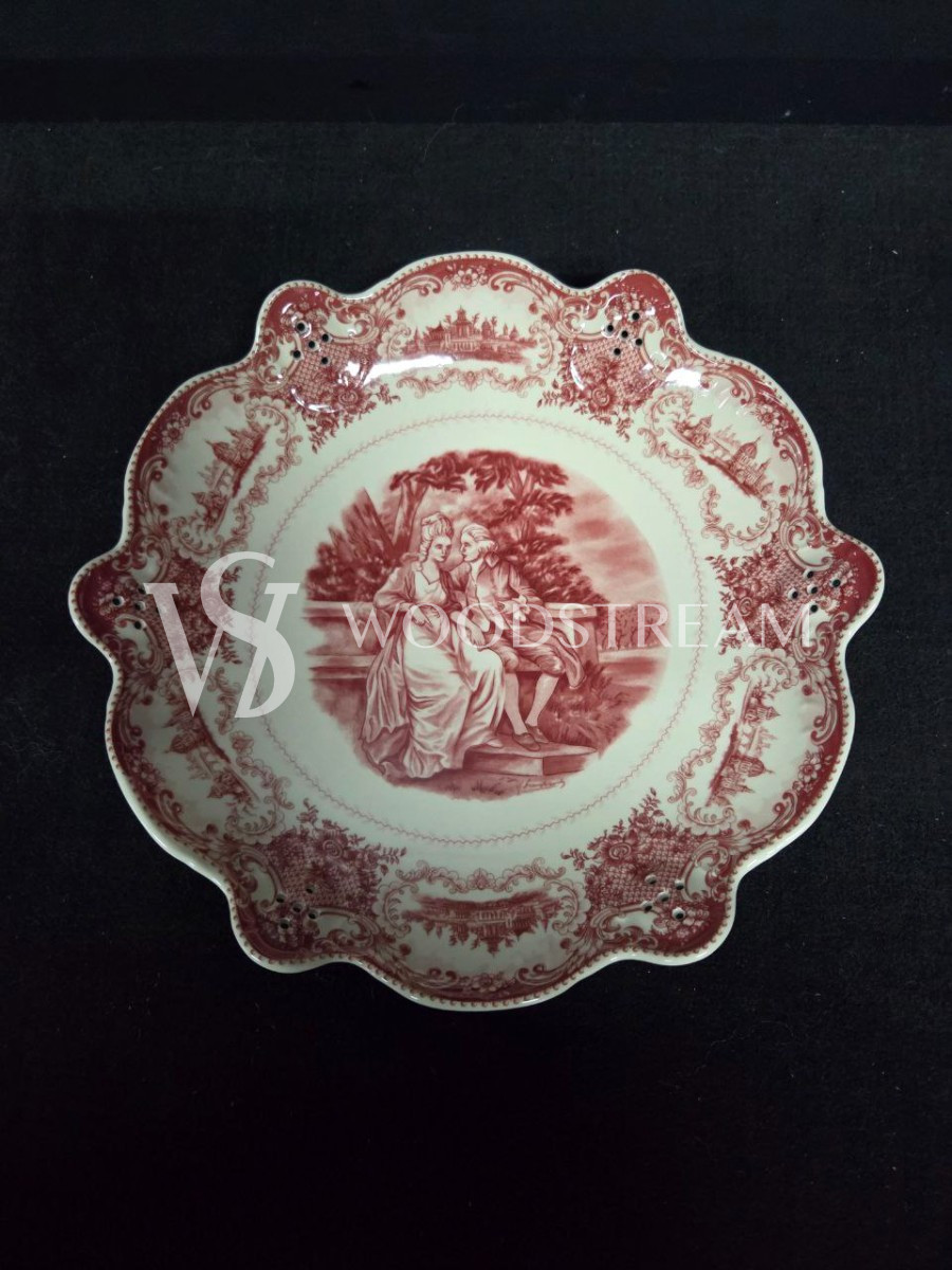 Тарелка/Блюдо винтажное с галантной сценой